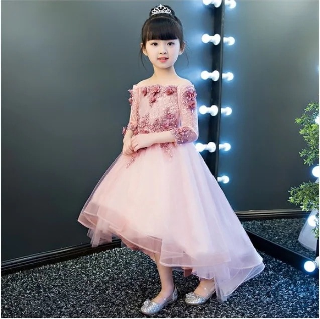 子供ドレス結婚式/発表会 お嬢様風フォーマル チュールドレス 舞台服ダンス演出 子供用ドレス ピアノ演奏会 結婚式 ガールズ 110cm160cm