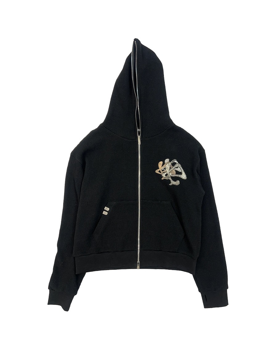 【PACOSPLY】SIREN SCANDAL ZIP UP HOODIE : BLACK