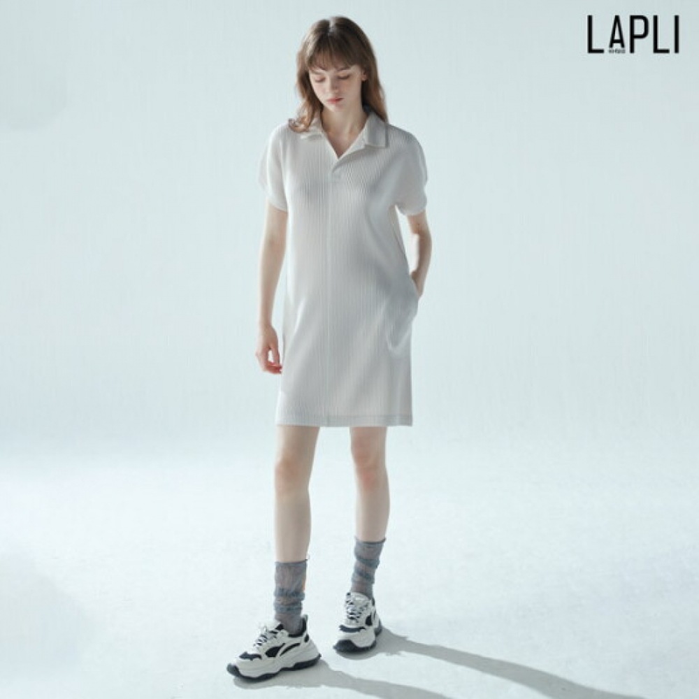 ラフリ シャツカラー ミニワンピース LPOPM023017
