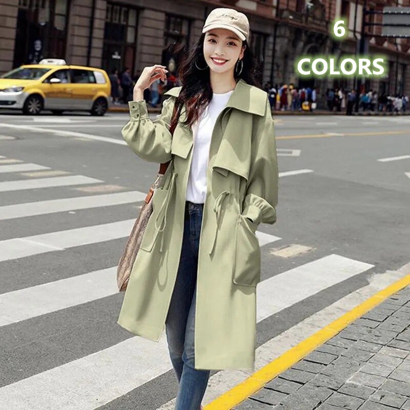 ノーカラーコート春トレンチコート AWアウター春ジャケット2025春新型韓版ゆったり英伦風 セミロングスーツジャケット 流行り ジャケット
