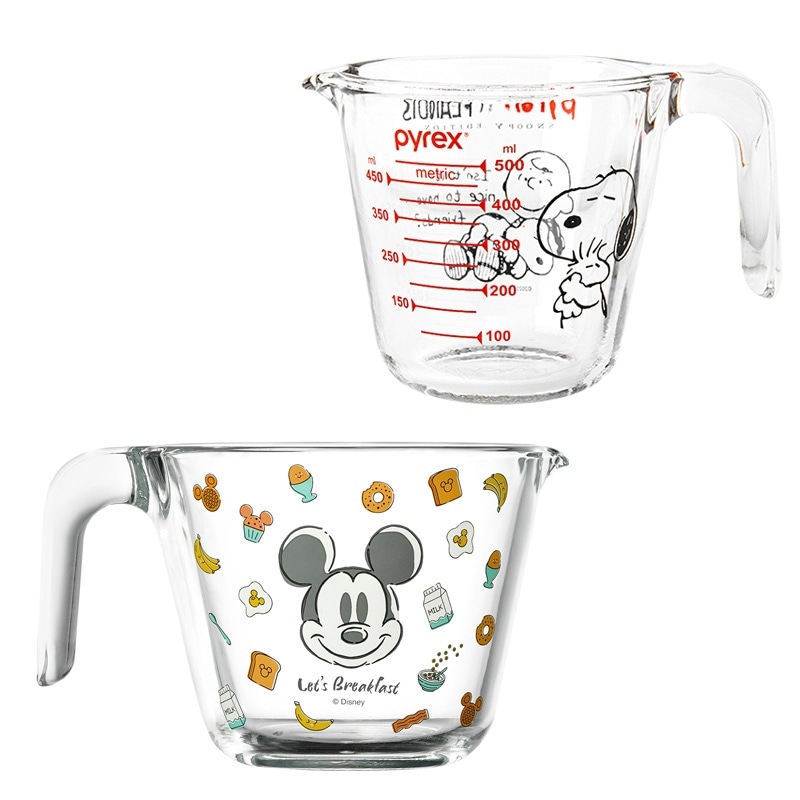 パイレックスディズニー計量カップ250ml+スヌーピー500ml 4,790円