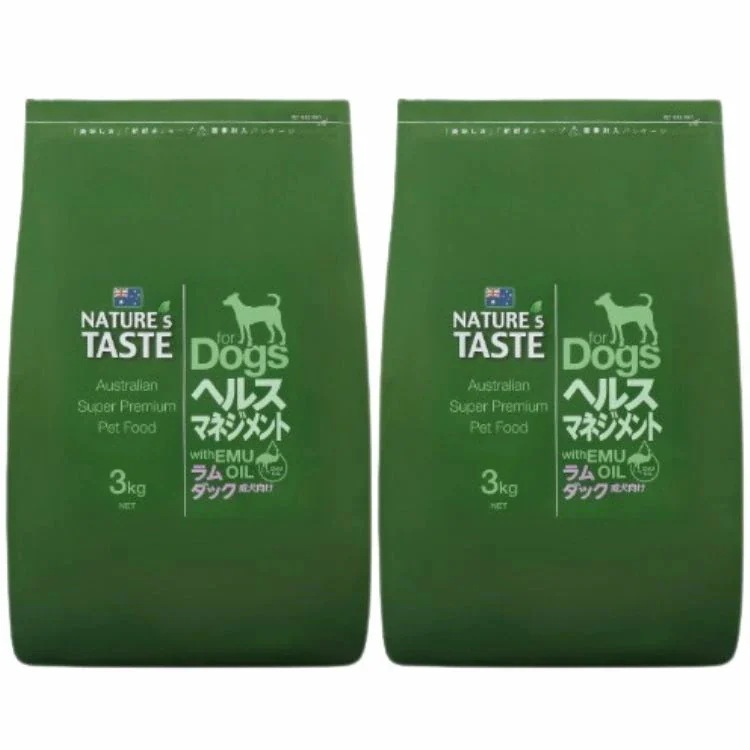 2個セット ネイチャーズテイスト ヘルスマネジメント (成犬用) ラム＆ダック 3kg ドッグフード