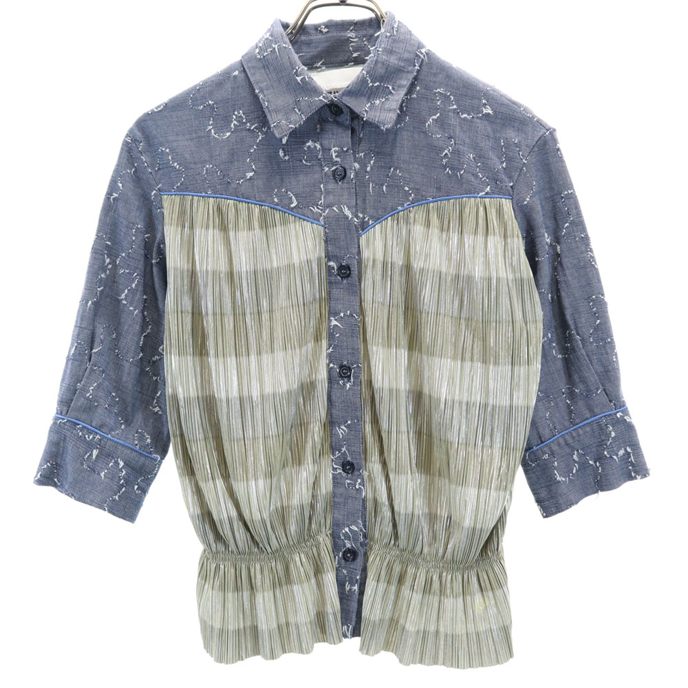 ブランドユニーク 7分袖 シャツ ブルー系 BRANDUNIPUE レディース 7,987円