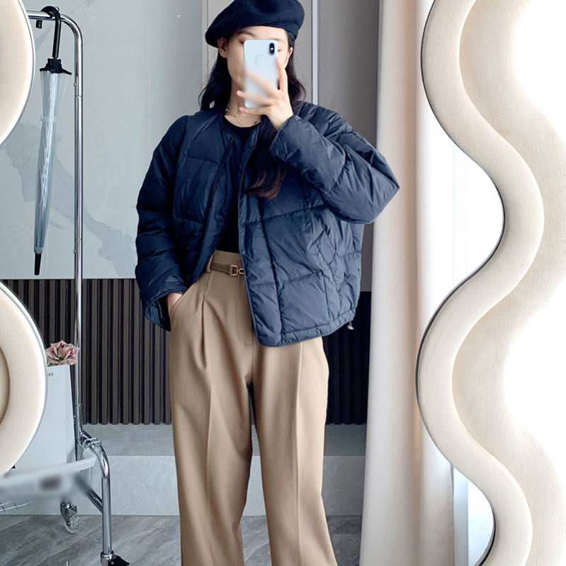 ダウンジャケット レディース ショート丈 ダウンコート レディースダウン フード付き 丸首 無地 小さいサイズ 軽量ダウンジャケット ダウンパーカー インナーダウンコート 弱はっ水 ギフト アウトドア