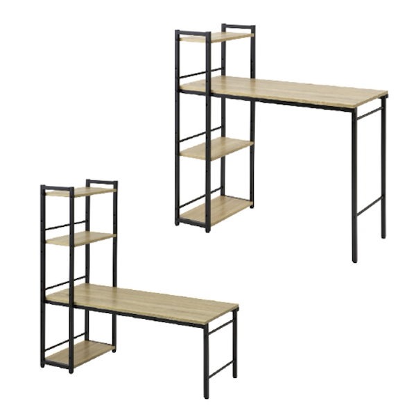 Qoo10] ラック付き4WAYデスク 幅100cm