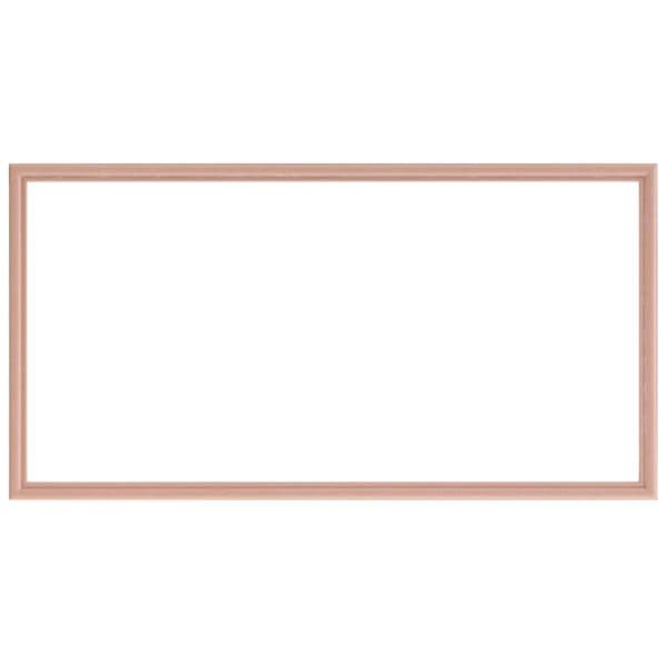 ナチュラル仕様 額縁/フレーム (横長型 500×150 ピンク) 吊金具付き 木製