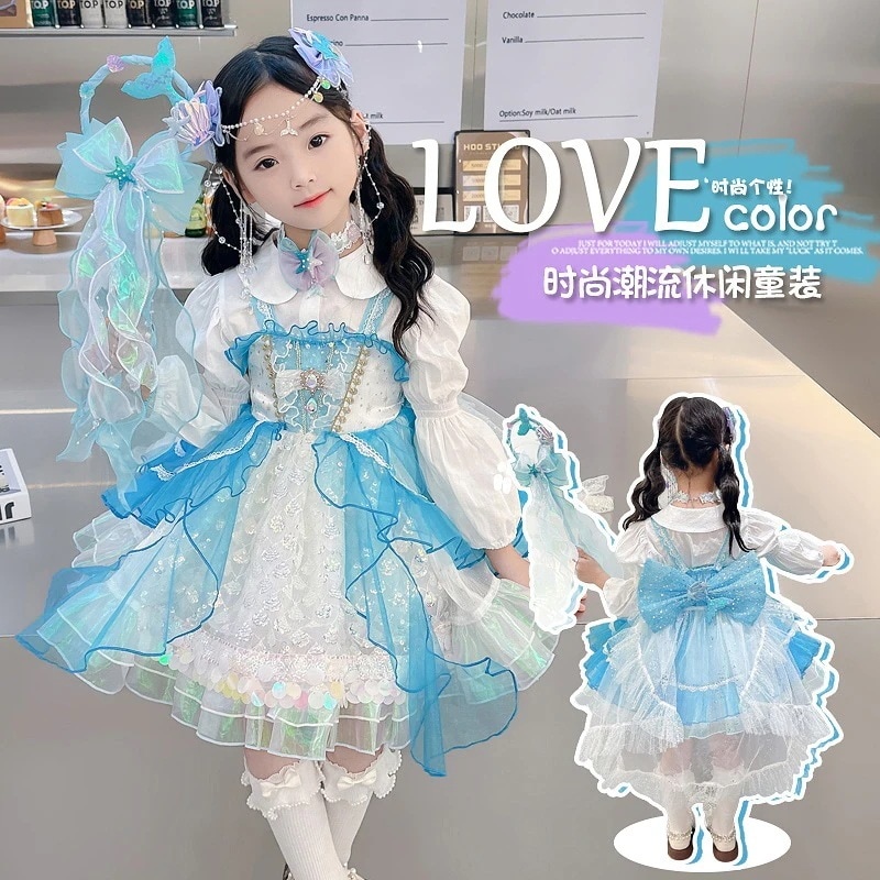 女の子人魚姫ロリータドレスベストドレスツーピースハロウィーンショー30%までに制限 5,486円