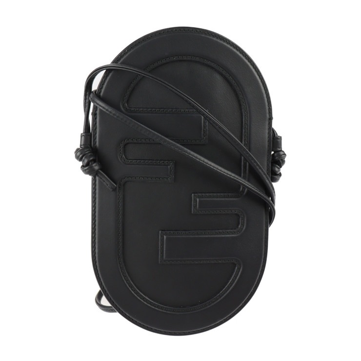 超美品 FENDI フェンディ ショルダーバッグ 7AS055 A5DY PHONE HOLDER フォンホルダー カーフレザー ブラック オーロック 携帯ケース ポシェット スマホバッグ 本物保証