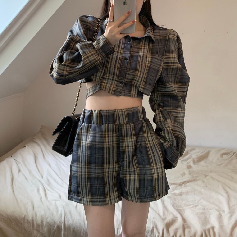 オータムチェックセットアップ