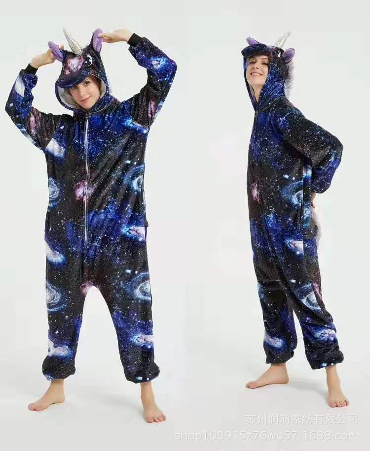 暖かい キッズ パジャマ 着ぐるみ可愛い キャラクターパジャマ 恐竜動物 もこもこ 厚手 防寒着 子供 女の子 男の子 ルームウェア 寝間着 かわいいフランネル漫画連体男女ホーム服秋冬ユニコーン金角天