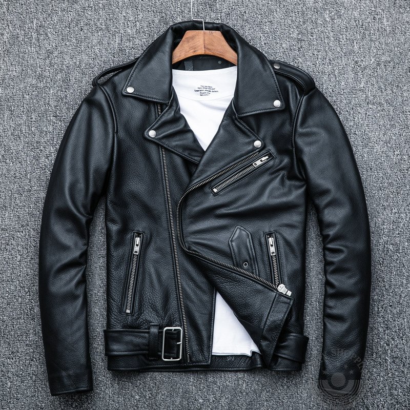 革ジャンレザージャケットメンズ本革バイクライダース牛革ダブルショートスリムタイプ細身ブランドジャケットミリタリーレザーコート 16,705円