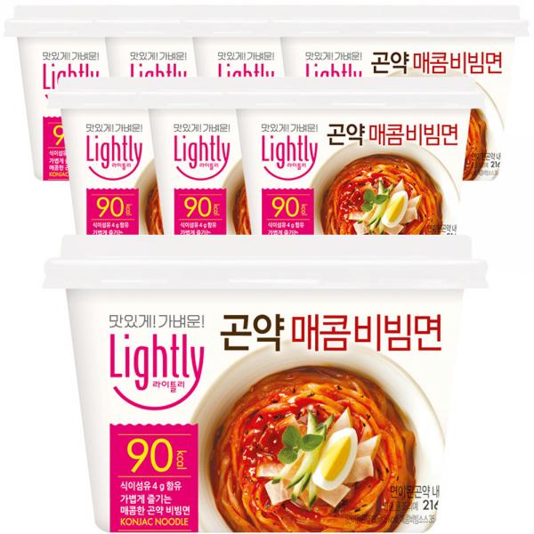 ライトリー こんにゃく ピリ辛ビビン麺 216.5g라이틀리 곤약 매콤 비빔면 216.5g