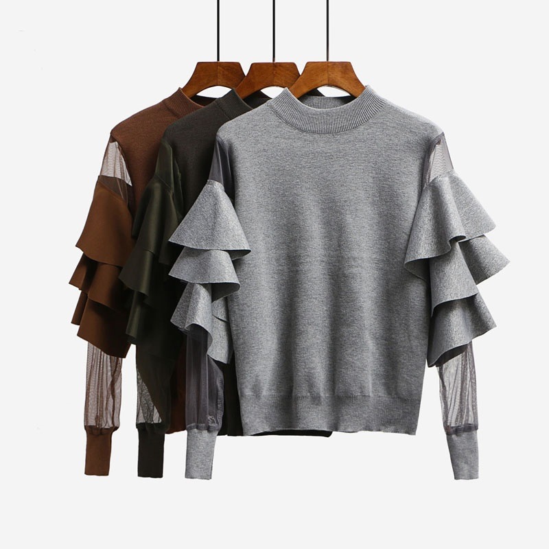 レディース 長袖 カットソー シャツ フリル 白シャツ ジャケット コスプレ ポロシャツ シースルー フリル袖 5,151円