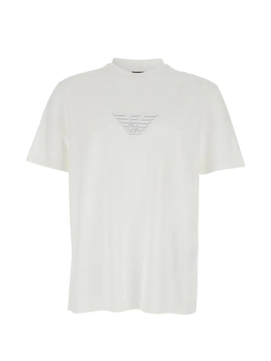 EMPORIO ARMANI Men Tops EM004583 AF13669 M0306 OFF WHITE EAGLE LOGO