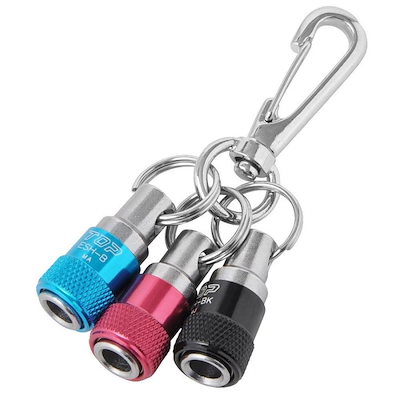 他サイト： トップ工業 (TOP) ソケットホルダー3色セット 工具 携帯用 軽量 ナスカン付 ビットホルダー ESH-BRBKN 08:ブルーレッドブラックの商品画像