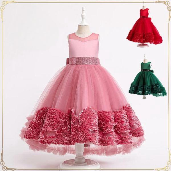 七五三 結婚式 セレモニー 女の子ワンピース フォーマルピアノ発表会ドレス 子どもドレス フォーマルワンピース 【Primepic】【急速出荷】子供ドレス