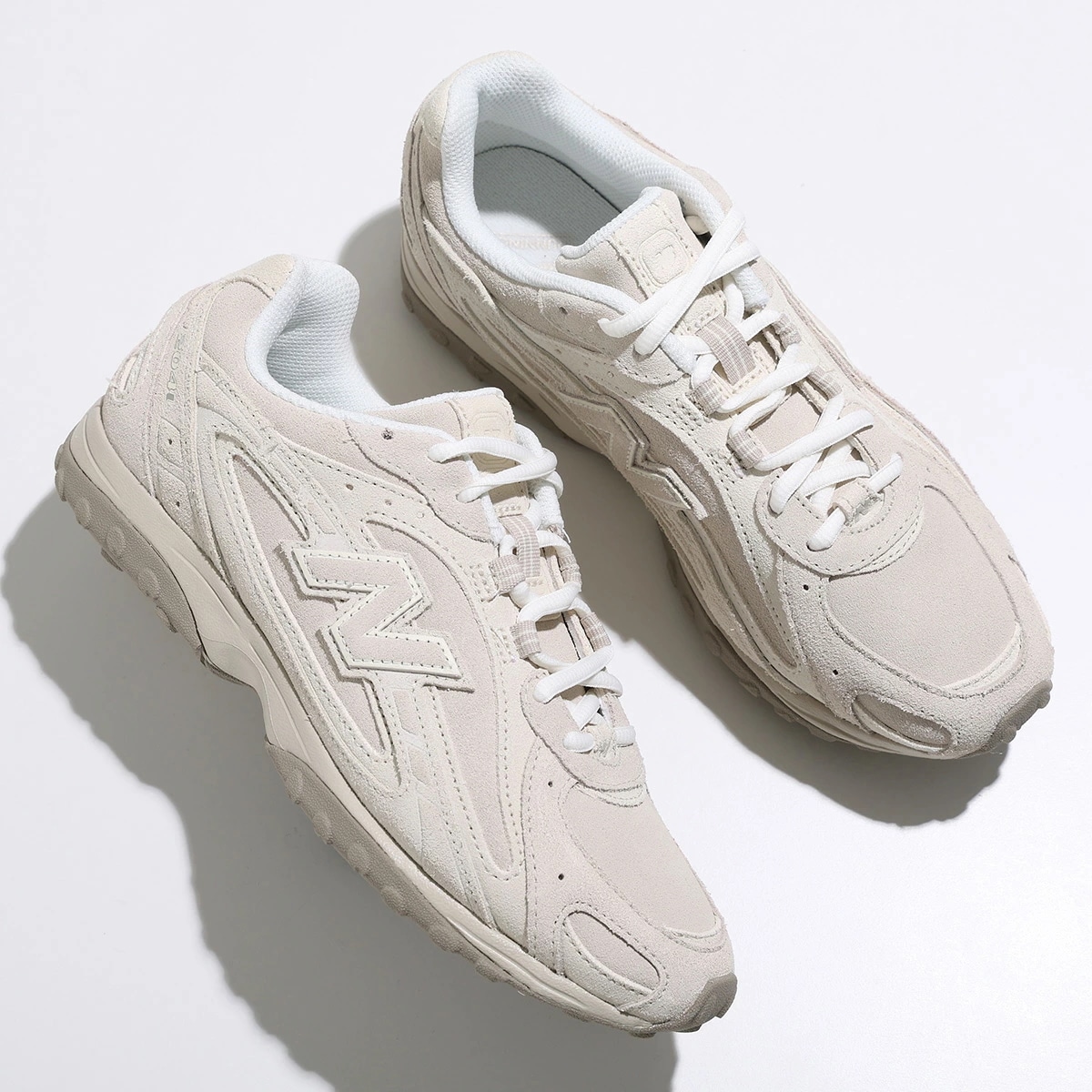 New Balance ニューバランス スニーカー U204LMMC レディース ローカット ワイズD ロゴ スエード シューズ 靴 アイボリー