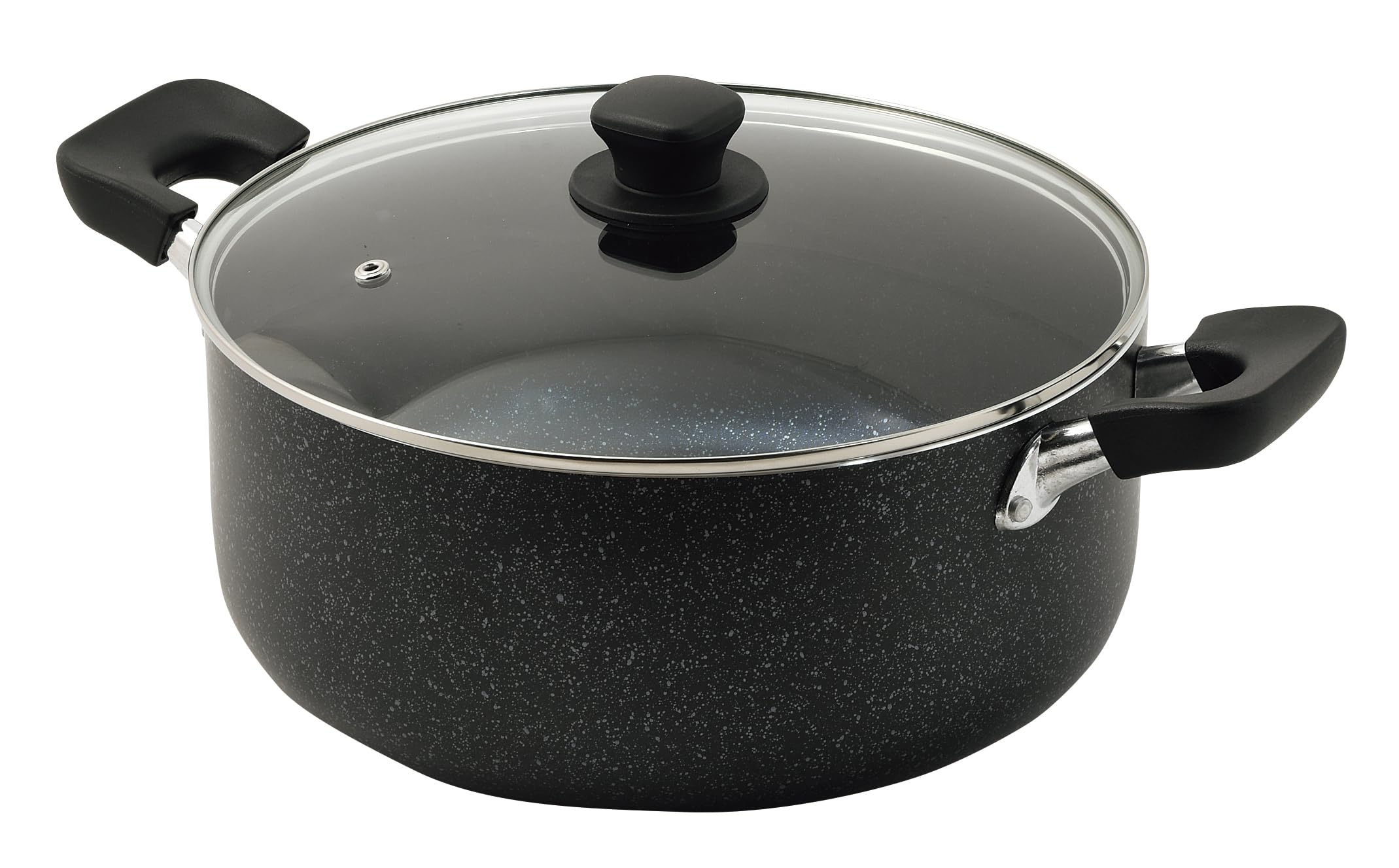 パール金属 深型大型鍋 ガラス蓋付 28cm IH対応 マーブルダイヤモンドコート ママディナーα HC-393 4,975円