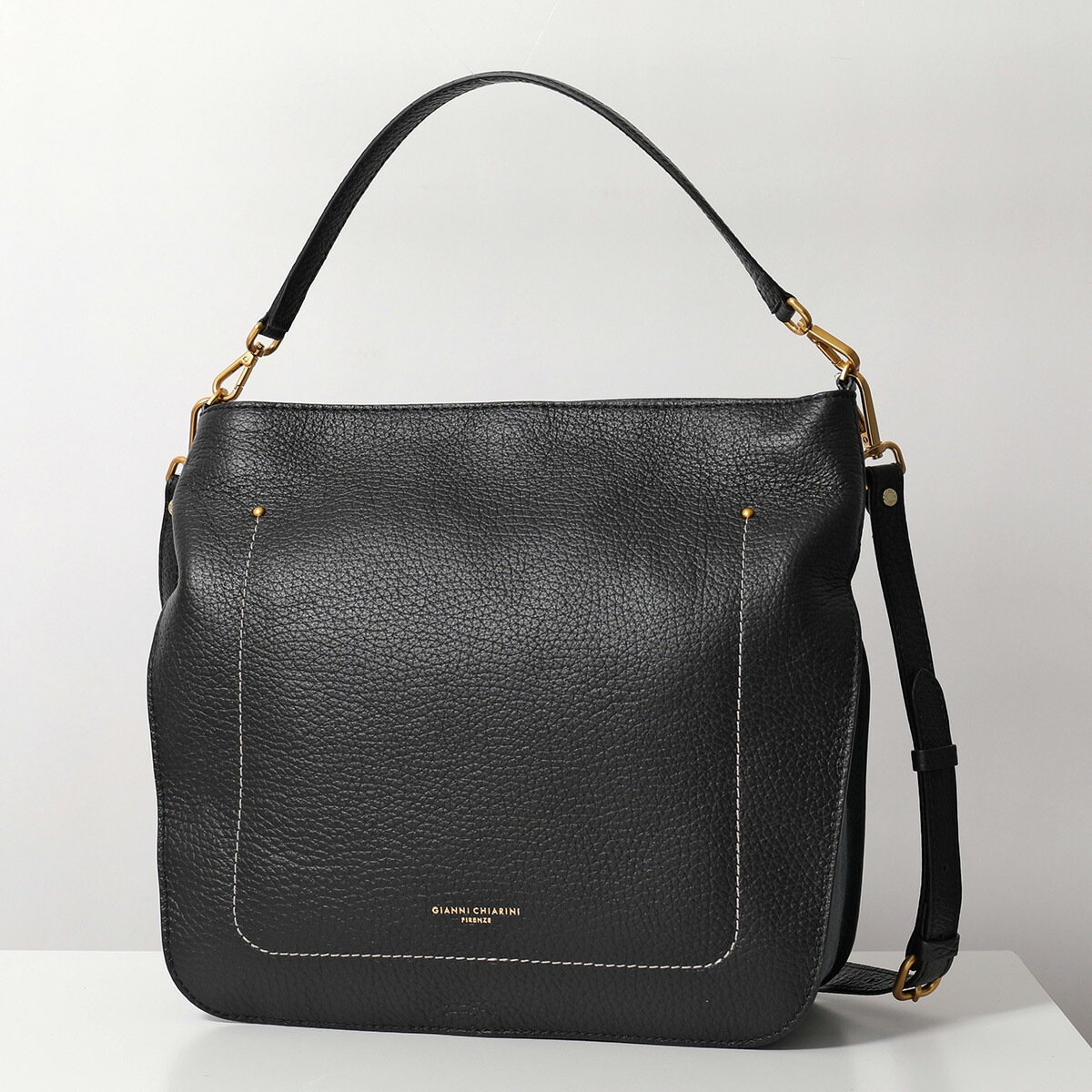 GIANNI CHIARINI ジャンニキアリーニ ショルダーバッグ OLGA オルガ BS11496 TKLCM レディース レザー ハンドバッグ ロゴ 鞄 NEROショルダーバッグ