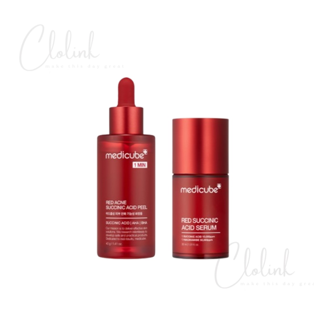 [ダメージ 肌ケア]レッドソクシニック2点セット 30ml+40ml /ニキビ肌の緩和 敏感肌/セラム/レッドアクネピーリングセラム／レッドアクネセラム／ふきでもの / 美容液／ピーリング／無水コハク