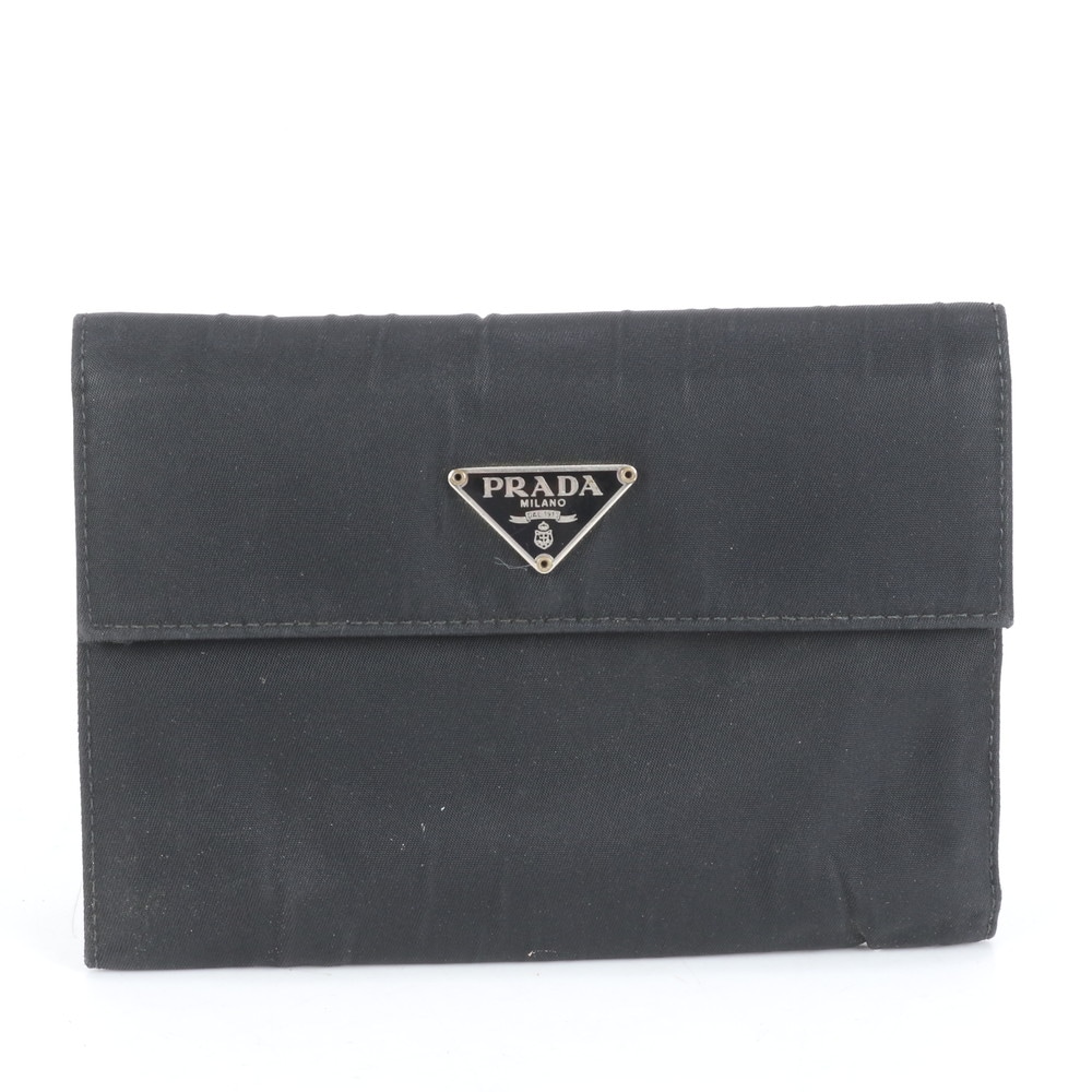 テスート ナイロン 三角ロゴ レザー×ナイロン 二つ折り 財布 長財布 二つ折り ウォレット ラウンドファスナー メンズ RCE CM13-2 中古 5,151円