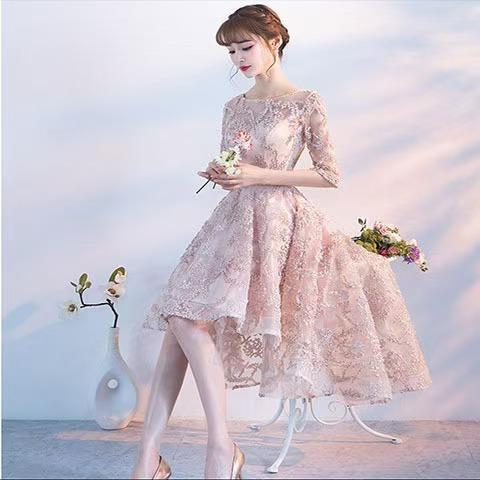 ミディドレス 披露宴 発表会 フィッシュテール 2次会 レース 結婚式 可愛い 品物を厳選するパーティードレス 安い オフショルダー イブニングドレスワンピースドレスドレス