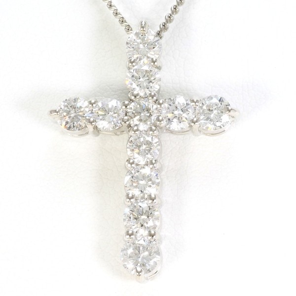 PT900 プラチナ PT850 ネックレス ダイヤ 2.00 カード鑑別書 ジュエリー 中古