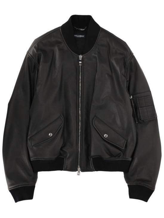 DOLCE & GABBANA Men Leather Jackets G9BBML HULY3N0000 BLACK