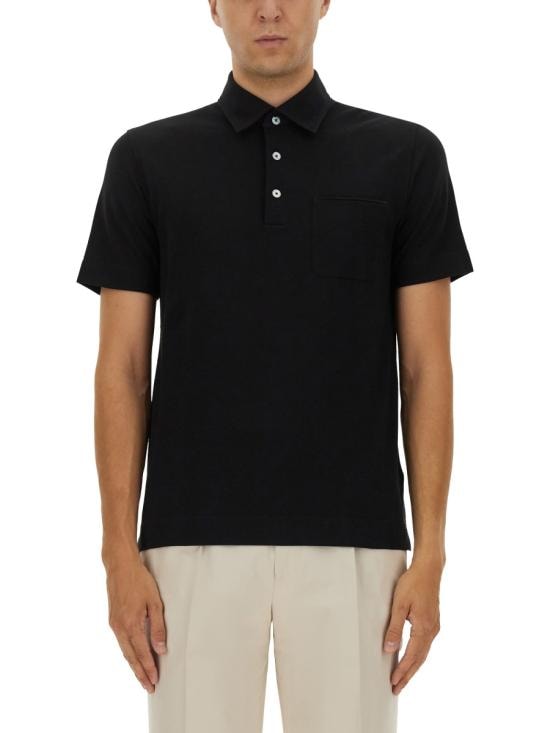ERMENEGILDO ZEGNA Men Polo Shirts UG392A2 G752K09 BLACK