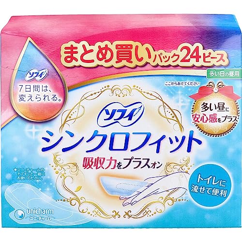 【美浜卸売】ソフィ シンクロフィット 多い日の昼用 24ピース6個セット
