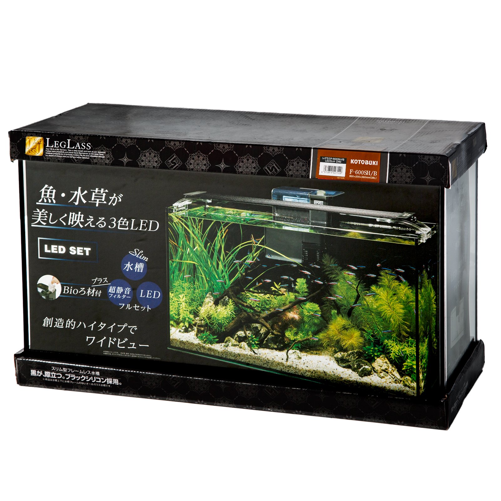 コトブキ工芸　水槽セット　レグラス　Ｆ－６００ＳＨ／Ｂ　ＬＥＤセットＺ４０　６０ｃｍ水槽　ＣＲＣ10―11―01―50―00