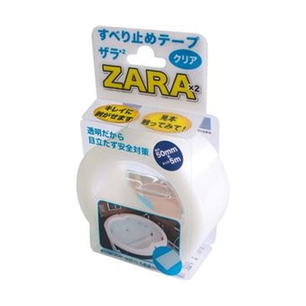 （まとめ）カーボーイ すべり止めテープ ザラザラ幅50mmx5m クリア ST-42 1巻[x10]