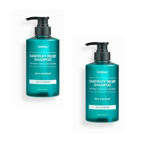 クンダルプロクリーンフケシャンプーホワイトマスク500ml x 2個純粋な柔らかいきれいな洗浄頭皮鎮静ヘアケア