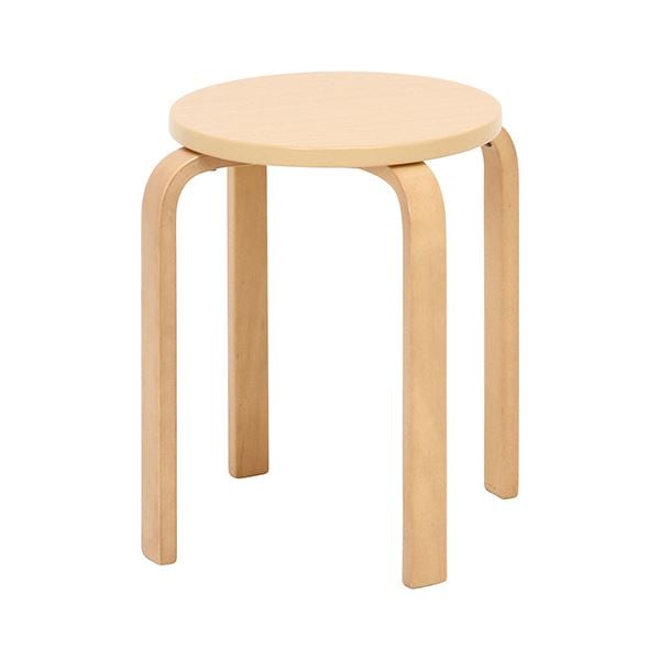 木製曲脚イス ナチュラル 21/S6 NA[6個セット]