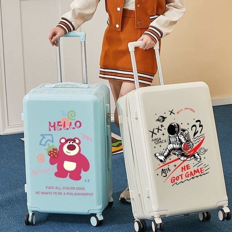スーツケース印刷スーツケース漫画スーツケースかわいいパスワードボックス落書き大容量バッグ