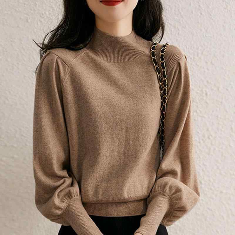 秋服 レディース ファッション オシャレ カワイイ シンプル 大人カワイイ 大きいサイズ 秋冬 長袖 ラウンドネック ウール セーター