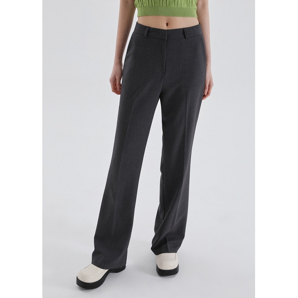 ブラックアップ [7,000枚販売] [MADE] ドミニクセミブーツカットロングスラックス