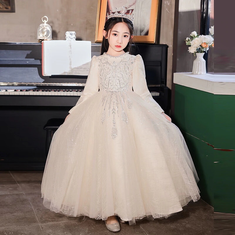 女の子のドレス子供ホストピアノ演奏パフォーマンス服を演奏する服を演奏フラワーガールウェディングドレスリトルガールバースデープリンセスドレス 4,793円