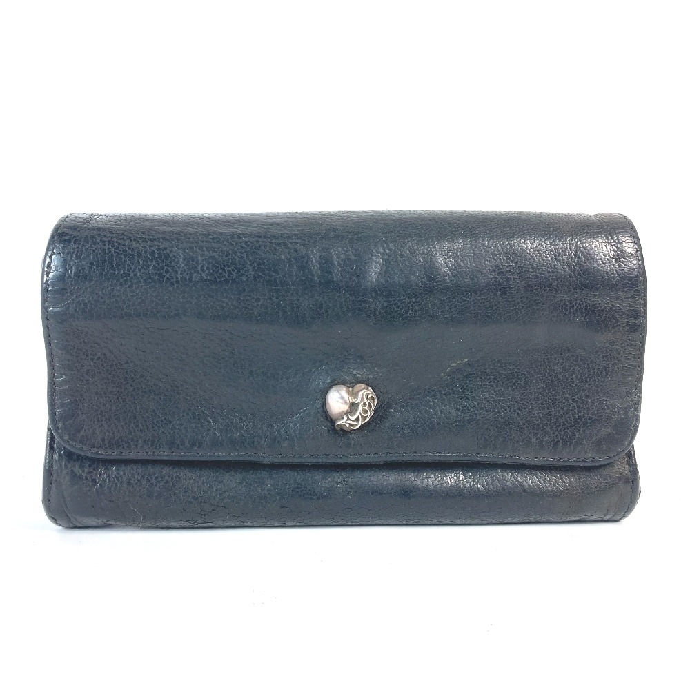 長財布 ジュディ JUDY ハート ロングウォレット フラップ レザー ブラック 71,390円