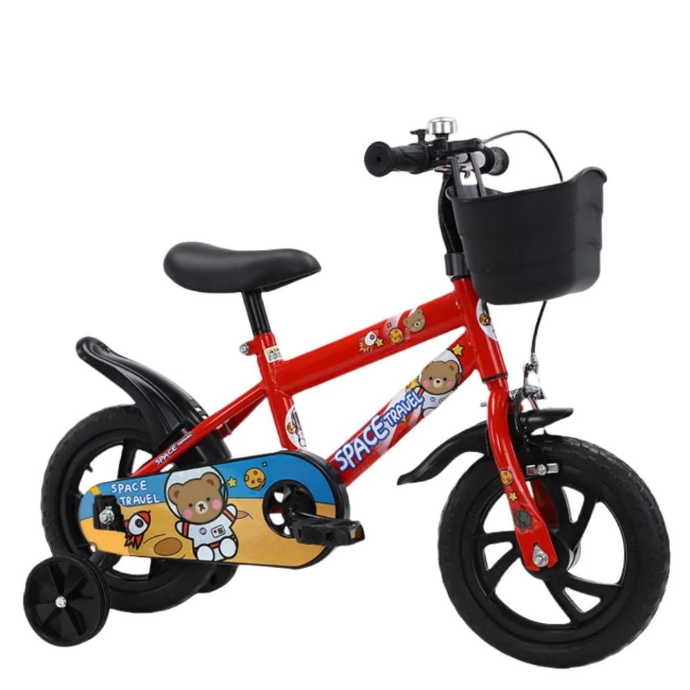 Aeroor子ども自転車 12インチ自転車 男の子 女の子用 補助輪&バスケット付き自転車 高さ調節可能 キッズバイク おしゃれ 可愛い 子供用自転車2-6歳 幼児用自転車 組み立て簡単 入学 お祝い