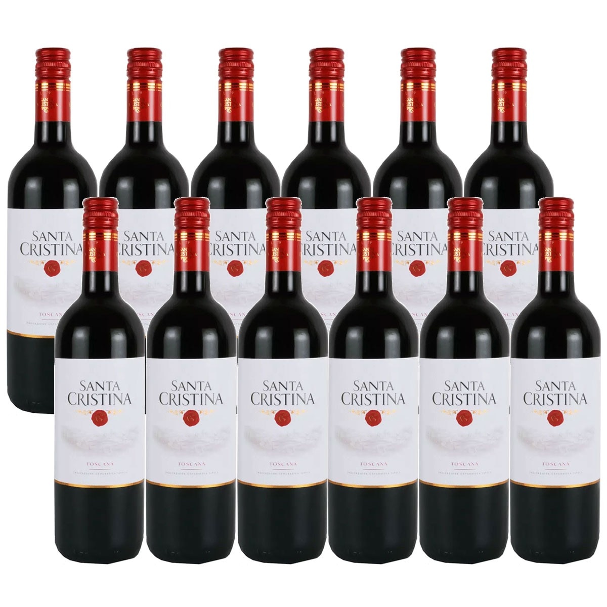 【ケース販売】サンタクリスティーナロッソ 750ml×12本 ［赤/サンジョヴェーゼ/イタリア/トスカーナ］【北海道沖縄県東北四国九州地方は必ず送料が掛かります】