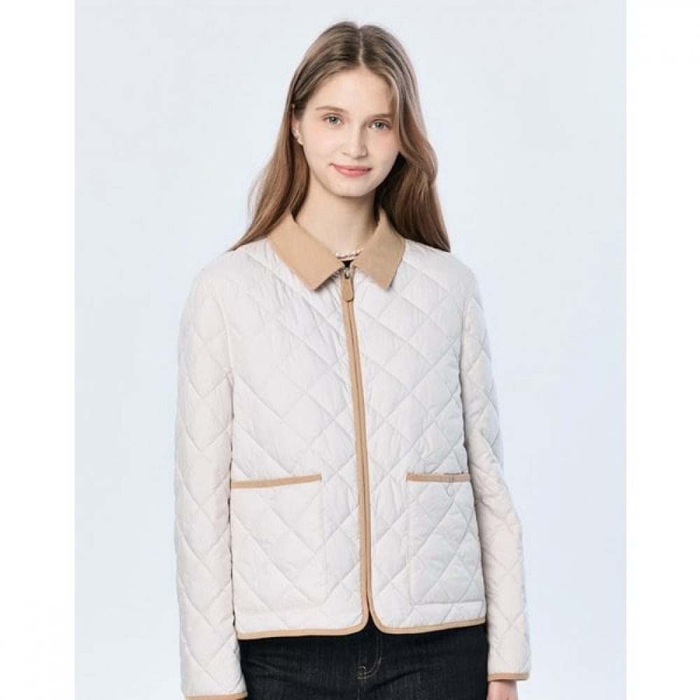 [25SS] ジップアップショートキルティングジャンパーアイボリーHSJU5A103IV 26,366円