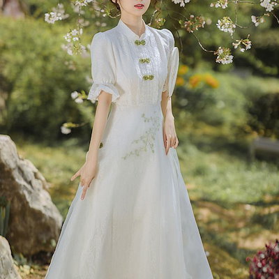 チャイナドレス改良版ドレス女性2023年秋レトロスタイルヤングスタイル優しい気質薄い 5,369円