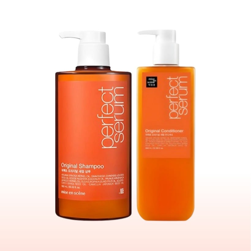 [大容量 シャンプー 900ml + コンディショナー 680ml 韓国人気] パーフェクト オリジナル セラム ダメージケア シャンプー フローラルの香り 1本 + コンディショナー 1本 栄養補給 5,161円