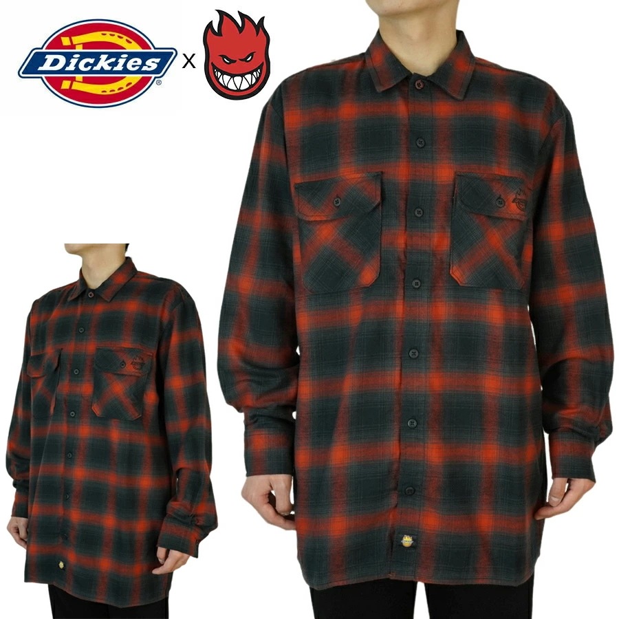 DICKIES ディッキーズメンズ 長袖シャツディッキーズ × スピットファイア ウーブン プレイド フランネル シャツDICKIES ｘ SPITFIRE WOVEN