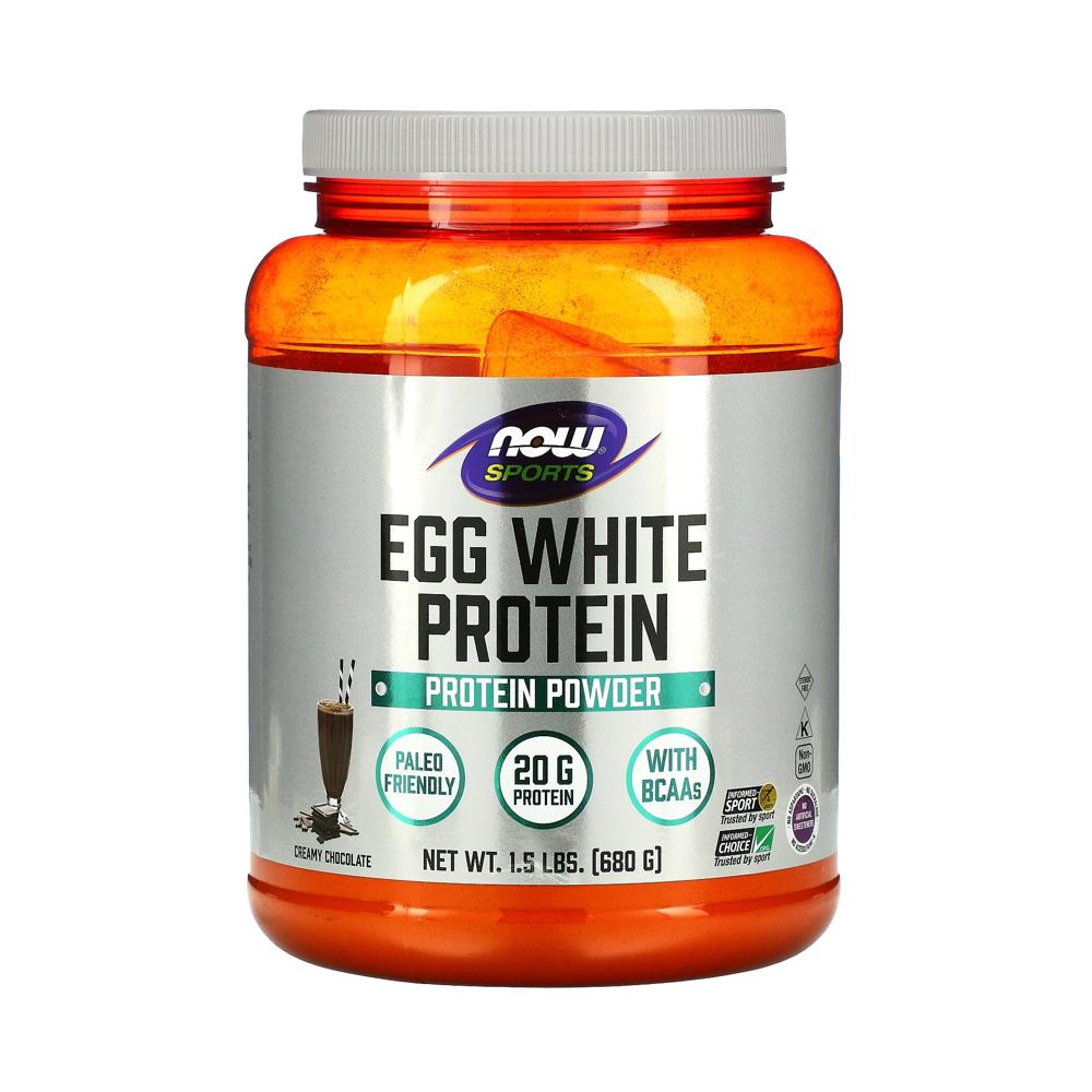 NOW Foods スポーツ 卵白タンパク質 クリーミーチョコレート 1.5ポンド（680 g）