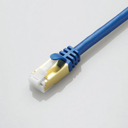 LANケーブル CAT7 10m 爪折れ防止コネクタ スタンダード ブルーメタリック LD-TWST/BM100