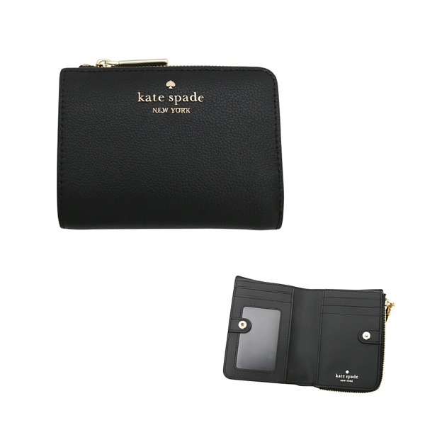 二つ折り財布 折り畳み スモール Lジップ ウォレット KN764-001 black