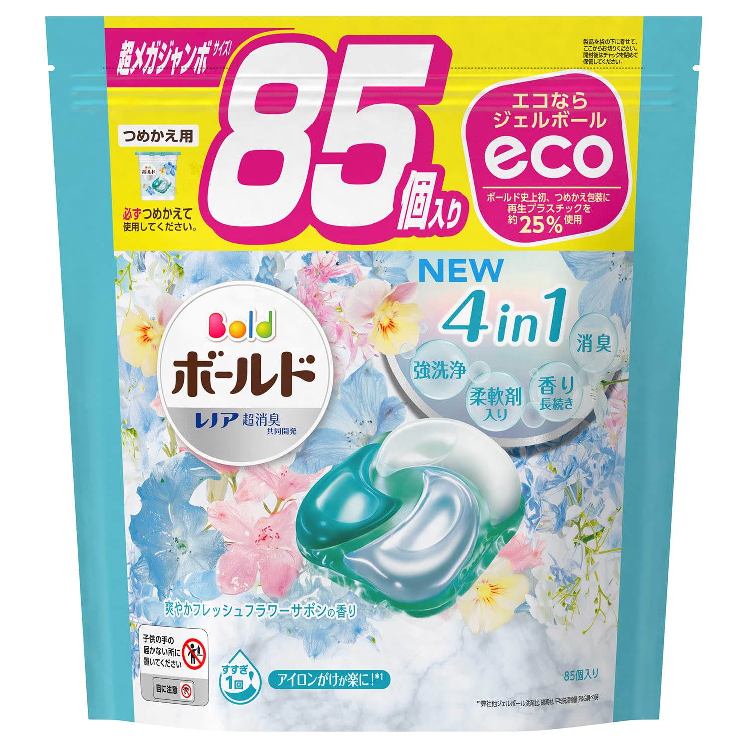 ボールド ジェルボール4D フレッシュフラワーサボン 詰替え 超メガジャンボ 85個