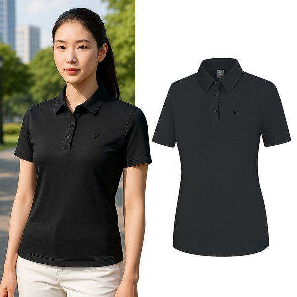 女性アイスボーンストレッチ冷感登山半袖カラーTシャツ KSC490WT3W